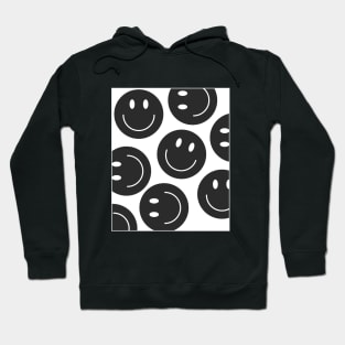 Black and White Smile Emojis Hoodie